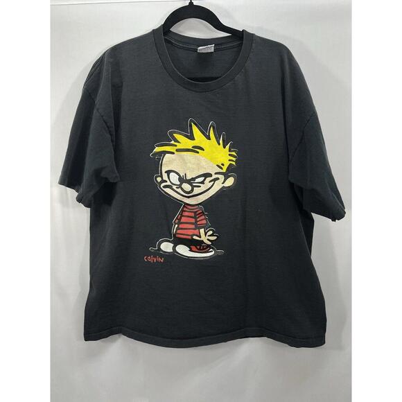 VTG CALVIN & HOBBES Single Stitch XL (Mint Condition) #TG